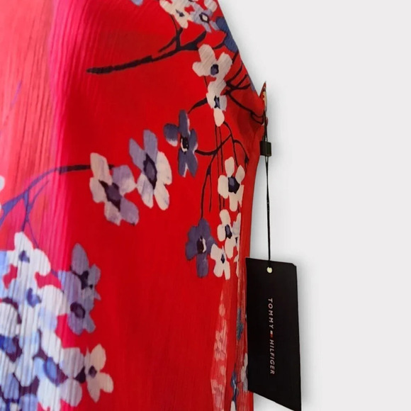 Tommy Hilfiger Womens A-line Dress Size 4 Floral Mini Trapeze Sleeveless - Picture 4 of 5